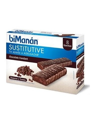 Bimanán® Sustitutive Sabor Chocolate Fondant 8 Barritas