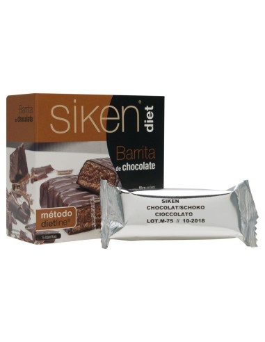 Siken Diet Barrita Sabor Chocolate 5Uds