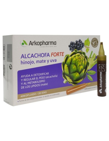 Arkofluido Alcachofa Forte 20 Ampollas Bebibles