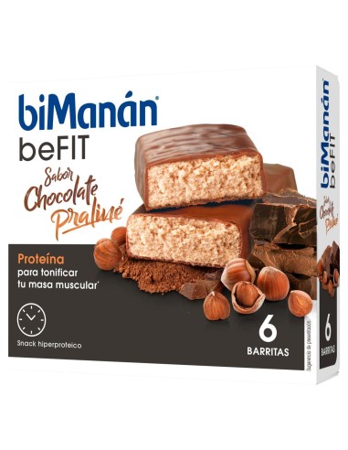 Bimanán® Pro Barritas Chocolate Praliné 6 Barritas
