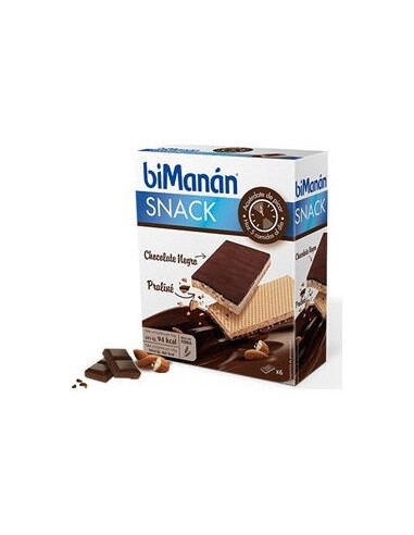 Bimanán® Snack Chocolate Negro Praline 6Uds