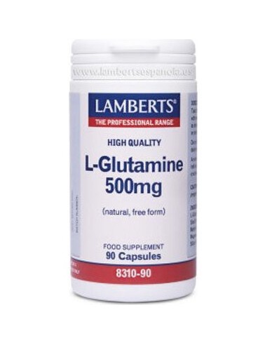 L-Glutamina 500 Mg 90 Capsulas Lamberts
