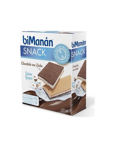 Bimanán® Snack Chocolate Con Leche Sabor Yogurt 6Uds