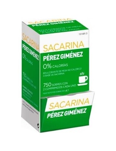 Sacarina Perez Gimenez 750 Sobres 2 Comp