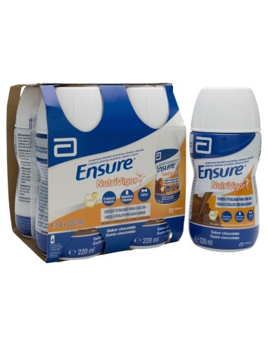 Ensure Nutrivigor Sabor Chocolate 4 Botellas X 220Ml