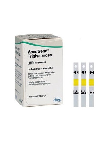 Accutrend Tiras React Trigliceridos 25Ud