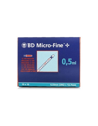 Bd Jeringa Insul Microf 0,30X8 10U 0,5Ml