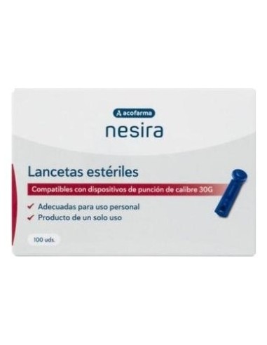 Acofar Nesira Lancetas Esteriles 100 Un