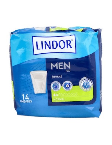 Lindor Men Pad Normal 2 Gotas 14 Un