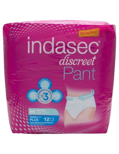 Indasec Pant Plus T-Media 12 Unidades