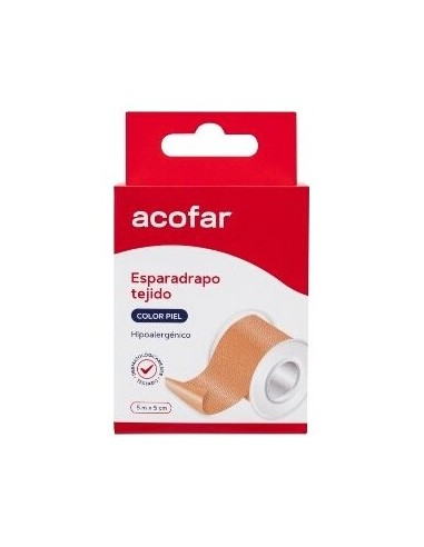 Acofar Esparadrapo Tejido Color Piel 5X5Cm 1Ud