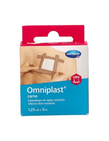 Omniplast® Esparadrapo Rosa Tela Hipoalérgico  5Mx1,25Cm 1Ud