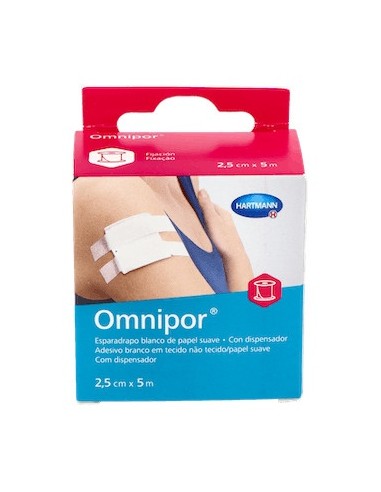 Omnipor Esparadrapo Hipoalergénico Papel 5Mx2,5Cm