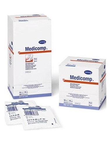 Medicomp Compresas Apósito Estéril 10X10Cm 10 Sobres 2Uds