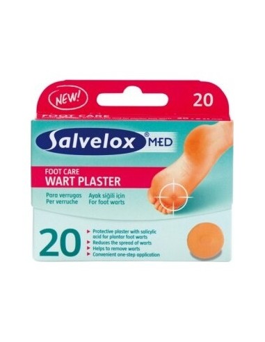 Salvelox Med Wart Plaster Verrugas Apósito Adhesivo 20Uds