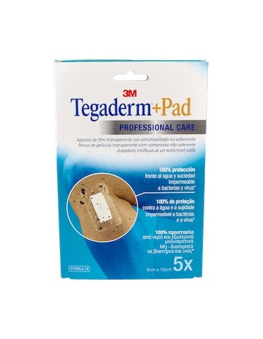 Tegaderm + Pad Apósito Transparente 9X10Cm 5Uds