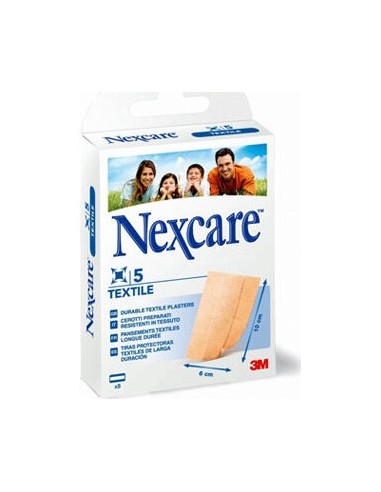 Nexcare® Textile Strips Tiras Adhesivas 10X6Cm 5Uds