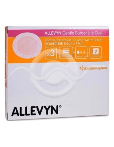 Allevyn Gentle Border Oval 8,6X7,7 Cm 3U