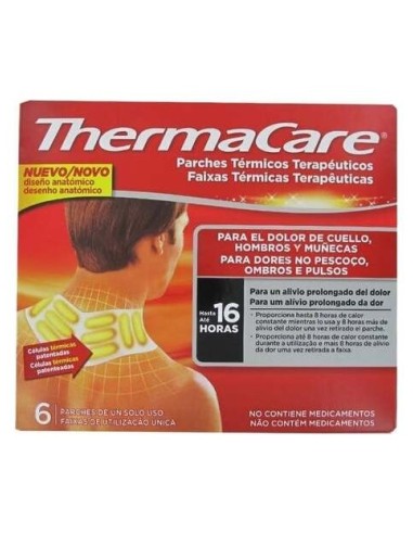 Thermacare Parches Térmicos Terapéuticos Para Cuello, Hombro Y Muñecas 6Uds