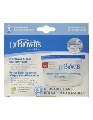 Dr. Brown'S 1 Bolsa Esterilizacion A Vapor Microondas 5Uds