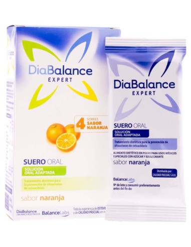 Diabalance Expert Suero Oral Naranja 4 Sobres