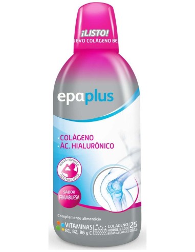 Epaplus Colágeno + Ác. Hialurónico Sabor Frambuesa 25 Días 1L Bebible