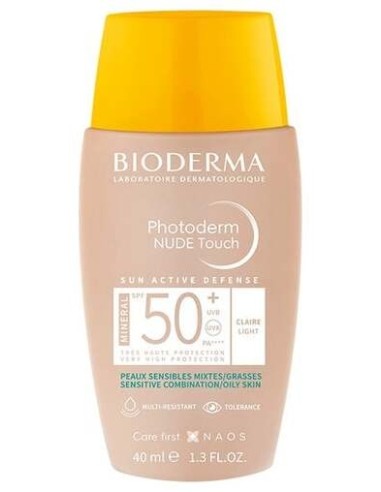 Bioderma Photoderm Nude Touch Mineral Spf50+ Muy Claro 40Ml