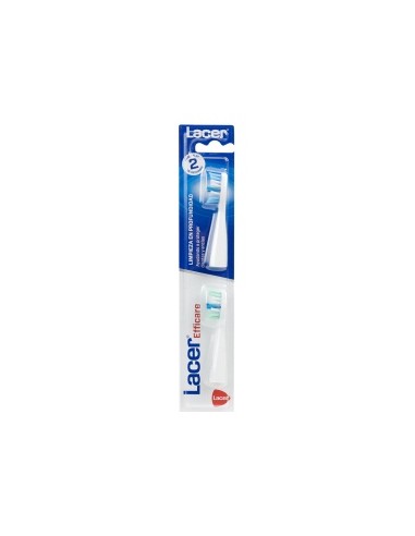 Cepillo Dental Electrico Lacer Efficare Recambios 2 Cabezales