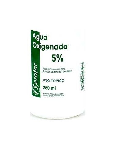 Agua Oxigenad Betafar 5% 250 Ml.