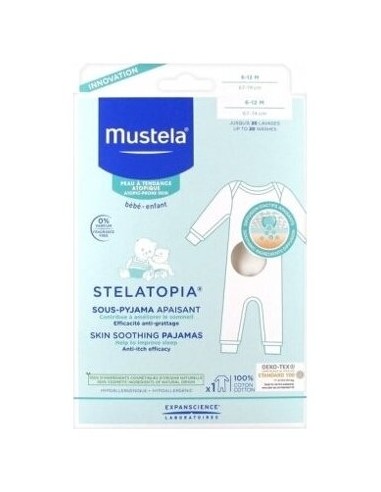 Mustela Stelatopia Pijama Calmante 6-12 Meses 100% Algodón