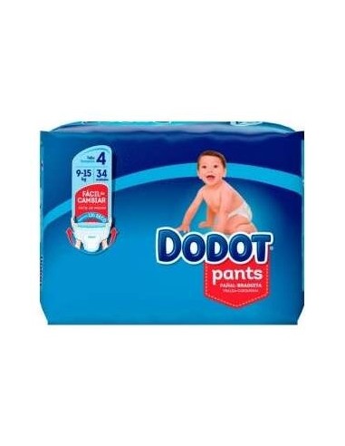 Dodot Pañal Infantil Pants T- 4 9-15Kg 34Uds