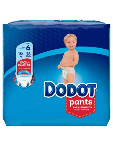 Pañal Infantil Dodot Pants T- 6 +15 Kg 28 U