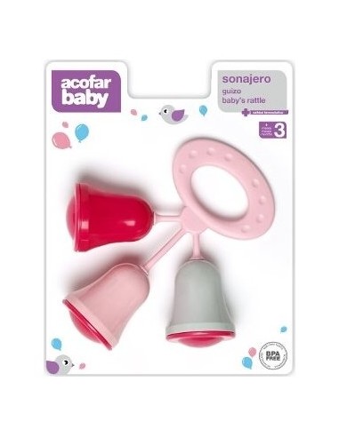 Acofarbaby Sonajero Campana Rosa