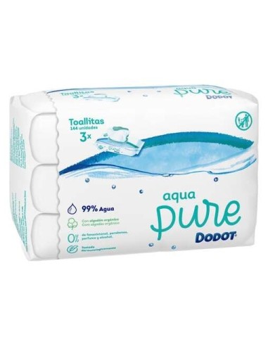 Dodot Aqua Pure Toallitas Humedas Para Bebes  144 U (3X48)