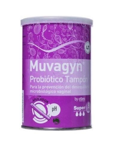 Muvagyn® Probiotico Tampón Súper Con Aplicador 9Uds