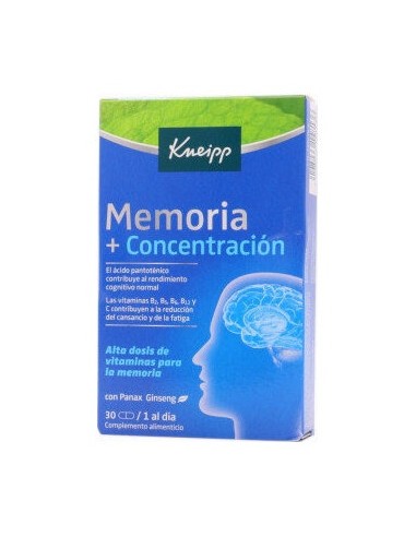 Kneipp Memoria Y Concentracion 30 Caps