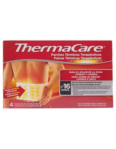 Thermacare Parches Térmicos Zona Lumbar Y Cadera 4Uds
