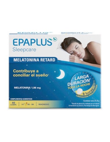 Epaplus Sleepcare Melatonina Retard Pura 60 Comprimidos