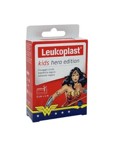 Leukoplast Kids Hero Mujer Maravilla 6Cmx1M 1Ud