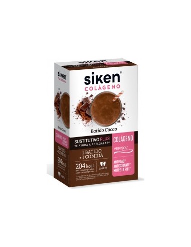 Siken Sustitutivo Colágeno Batido Cacao 6 Sobres