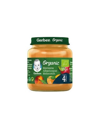 Gerber Organic Manzana Albaricoque Melocotón