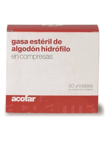 Compresas Gasa Esteril Acofar 50 Und