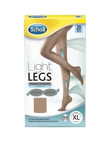 Scholl Light Legs Medias De Compresión Ligera 20Den Color Carne Talla Xl 1Ud