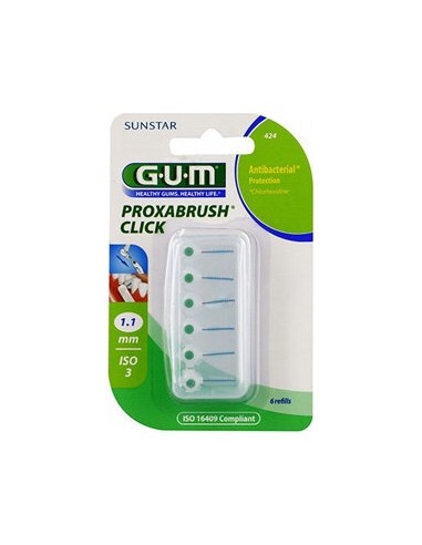 Gum® Cepillo Interdental Recambio Proxa Click 424 6Uds