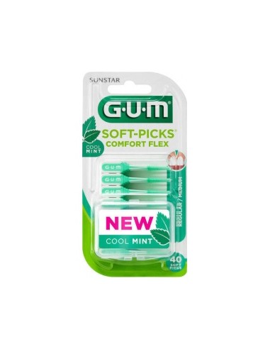 Gum Soft Picks Confort Flex Reg Mint 40U