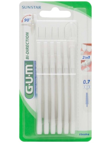 Gum® Cepillo Proxabrush Bi Direction R.2114 6Uds