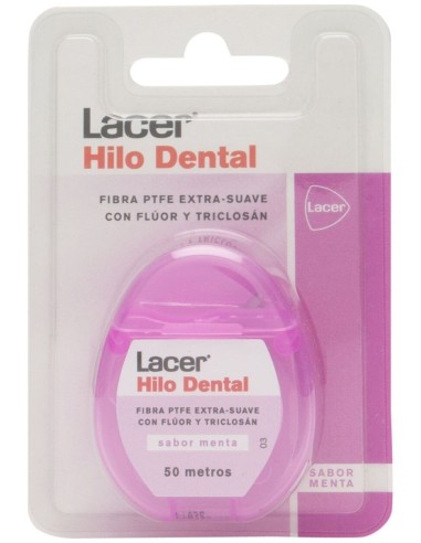 Lacer Hilo Dental Extra Suave Con Flúor Y Triclosán 50M 1Ud