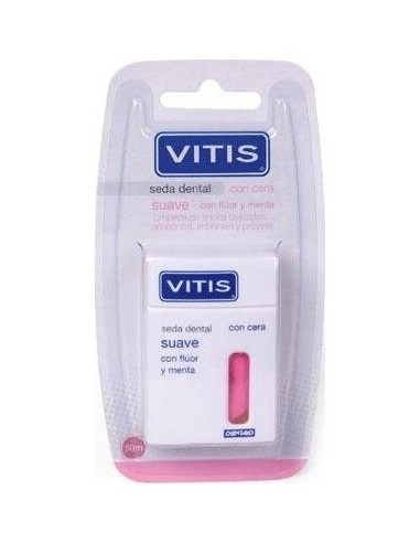 Vitis®  Seda Dental Suave Con Flúor Y Menta 50M