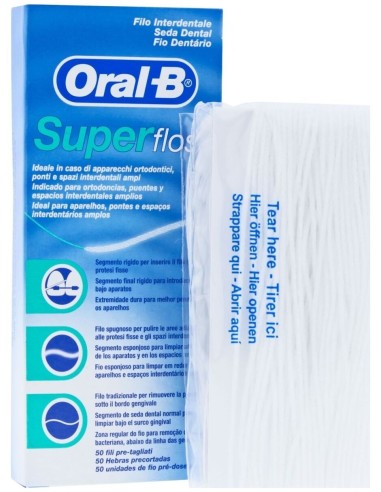 Oral-B Super Floss Seda Dental 50 Hilos