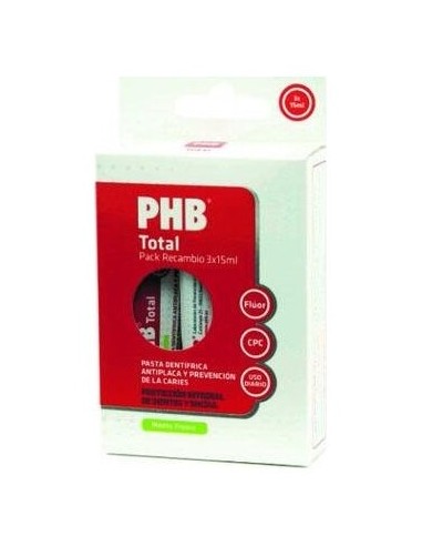 Phb® Pack Recambio Pasta Dental Viaje 3X15Ml